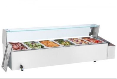 Commercial Electric Food Warmer Countertop Buffet  with Glass Shield