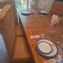 Oak Extendable Dining Table & 6 Whicker Chairs Image 6