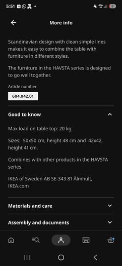 IKEA HAVSTA nest tables (solid pine)
