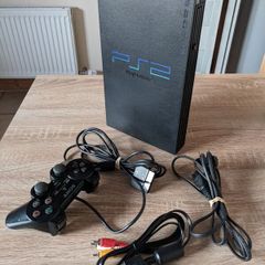 PS2 Console with official controller and cables