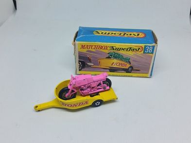 Matchbox No 38 Honda Motorcycle Pink Wtrailer For Sale in Blessington ...