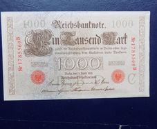 Germany,Banknote, 1910.1000 Marks.Large Extremely Fine.