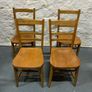 Set of 4 Vintage Elm Dining Chairs. Image 3