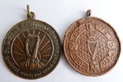 Vintage Irish Harp Good Luck Coinalcas Ceoltoiri London 1966 Medal And 1961 Irish Singing Competition Medal Ireland County Wexford (35 Each)