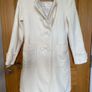 Zara Women Cream Viscose Mandarin Collar Topper Jacket/ Coat Image 6