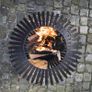 Esschert Design Fire Pit Ball Stripes Black Carbon Steel FF400 Image 3