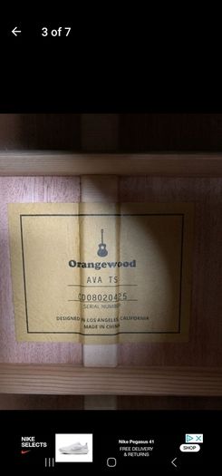 Orangewood Ava live Torrefied Spruce Acoustic Guitar Inc.hard case