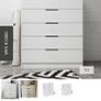 White 5 Drawer Chest of Drawers Perfect Condition Image 2