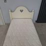 Solid wood white girls bed and mattress Image 3