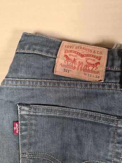 levis 511 slim fit jeans grey denim W33 L27 zip fly
