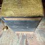 Large Ornate Brass Fireside Coal Box Embossed Tavern Scene Image 7