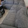 Grey corduroy corner sofa Image 2