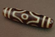 Antique 6 Eyes Himalayan Tibetan Agate Dzi Bead Amulet Pendant