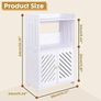 3-Tier Bathroom Storage Cabinet,Freestanding Organizer with Doors and Shelves,Small White Floor Cabinet for Bathroom,Toilet,Office,Living Room,Kitchen,Hallway Small Space Image 2