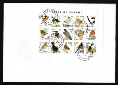 1999 Ireland Birds Issue with Phosphor Frames First Day Cover (FDC) with Cork (Corcaigh) Steele cancel.