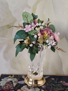 Killarney Crystal Vase with  24ct Gold Base