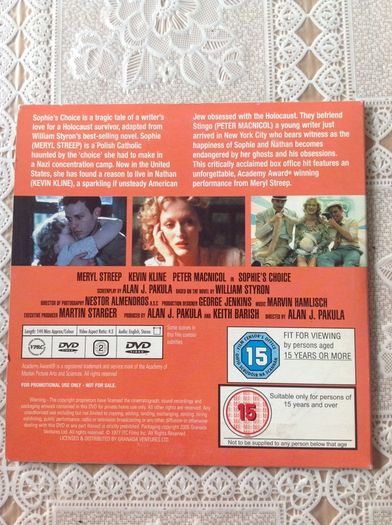 Sophie's Choice.   DVD film.