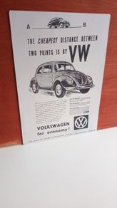 Vw Beetle Reproduction Irish Advert Poster Ireland, Irish Memorabilia