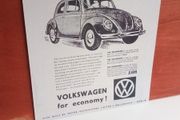Vw Beetle Reproduction Irish Advert Poster Ireland, Irish Memorabilia
