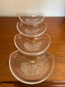 A set of 4 vintage Val St Lambert plates