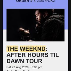 Croke Park- The Weeknd- saturday 22 August