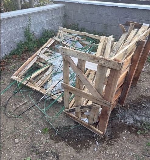 Free hard wood for the fire