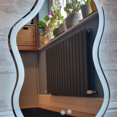 LED Bathroom Mirror 55x80cm Antifog Bedroom Bathroom Dressing Table