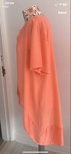top asymmetrical tunic top free size 14/16