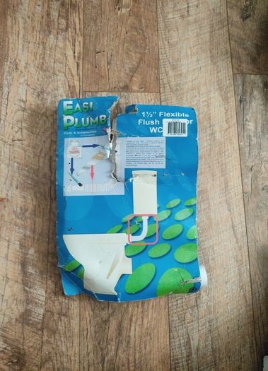 14" X 10" White Flushpipe for WC Pan  / Internal Flush Pipe Connector