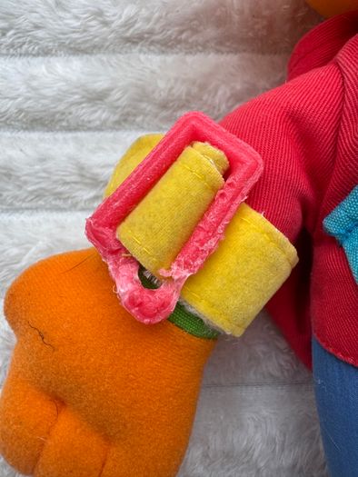 Playskool Dress Me Up Ernie Sesame Street Plush 1990 Vintage approx. 35 cm. Used Damaged Please see photos