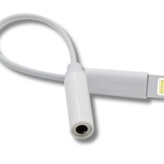Lightning to 3.5mm Headphone Jack Adapter 10cm White