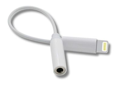 Lightning to 3.5mm Headphone Jack Adapter 10cm White