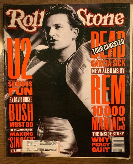 Rolling Stones Magazine Issue 640 October 1st, 1992 U2