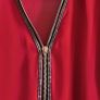 RLINEA red embellished zip layered top Sz L (Fit 12-14K) Image 3