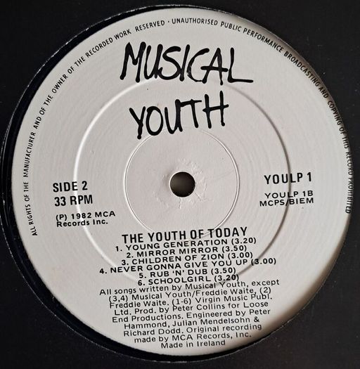Musical Youth - The Youth Of Today (Irish Pressing)