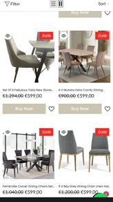 New dining chairs almost half price