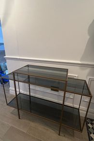 Gold and Glass Console Table