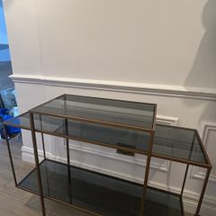 Gold and Glass Console Table