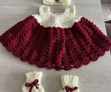 crochet baby dress headband and little socks