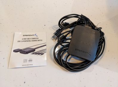 Sabrent 4-Port USB 2.0 Sharing Switch (Share Mouse/Keyboard across 4 PCs)