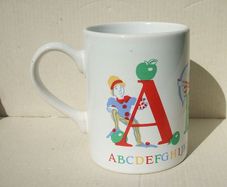 ABC ALPHABETH (child's mug) - a charming ceramic mug made by Kilncraft STL (1990's)