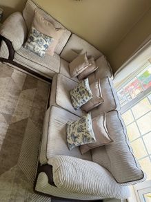 Fabulous, great condition beige L shape sofa