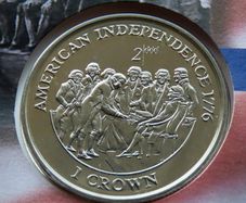American Declaration of Independence 1776 coin stamp cover