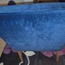 Like New! Modern Navy Blue Velvet Armchair Image 4