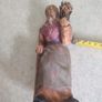 Vintage P. Maeder Lucerne Switzerland Wood Carving Of Woman  Holding Bundle Of Wood. Image 6
