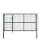 Garden Gate with Posts Steel 350x140 cm Anthracite Image 6