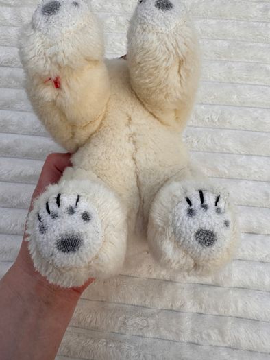 Pia Pia Club by Heinrich Bauer Germany white Bear Plush approx. 19 cm. Used Please see photos