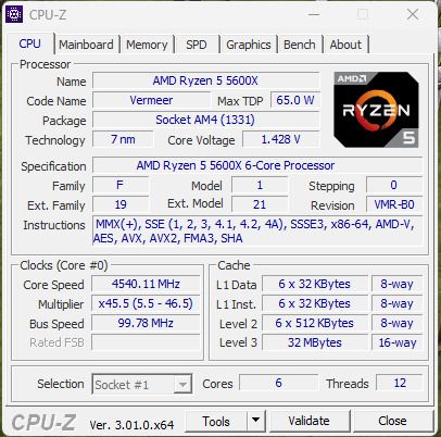 AMD Ryzen 5 5600 x