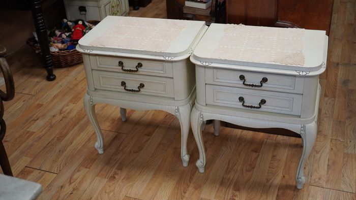Pair of Vintage French Bedside Cabinets