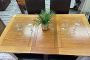 Solid Oak dining table with 4 chairs